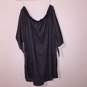 Off the shoulder tunic dress